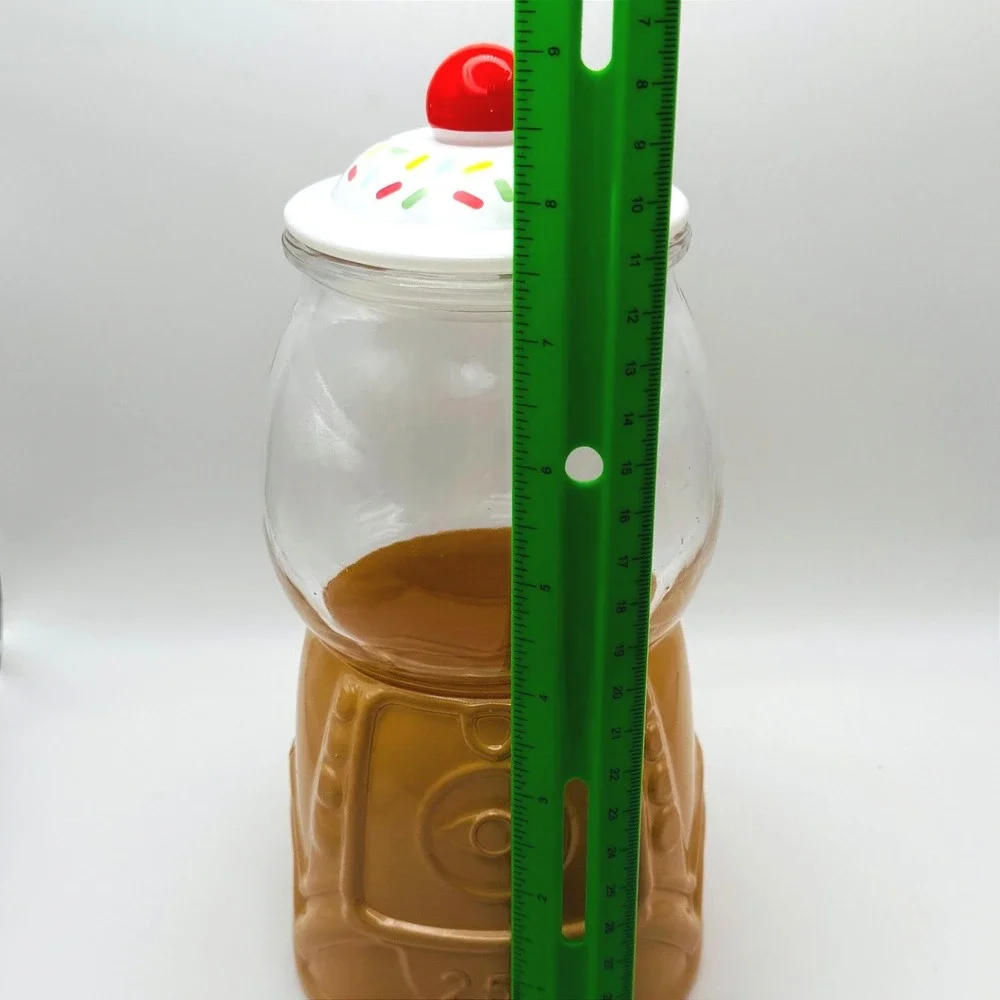 Target Gumball Machine Cookie Jar Candy Canister 25¢ Glass Nostalgic Retro